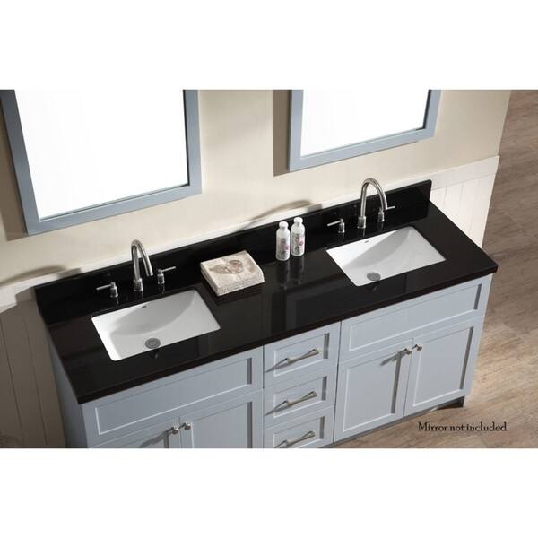 Shop Ariel Hamlet 73 In Double Sink Vanity With Absolute Black