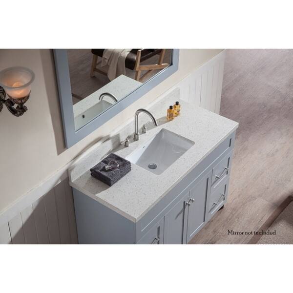 Shop Ariel Hamlet 49 In Single Sink Vanity With White Quartz