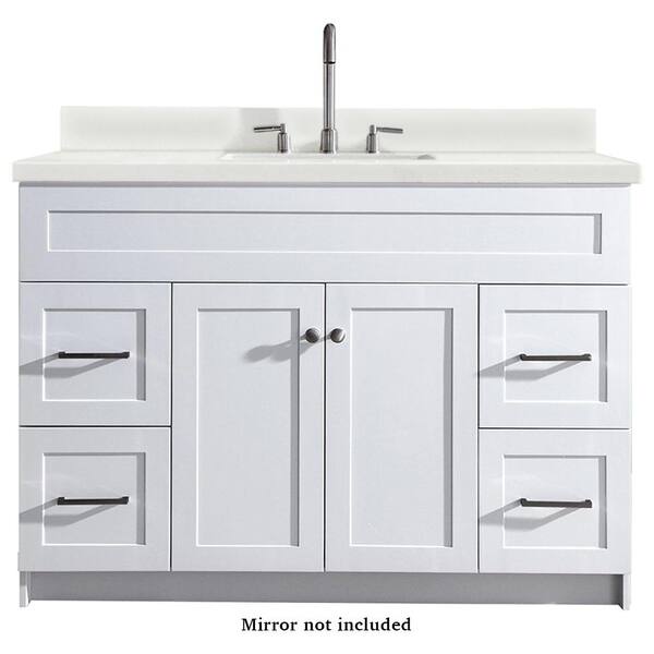 Shop Ariel Hamlet 49 In Single Sink Vanity With White Quartz