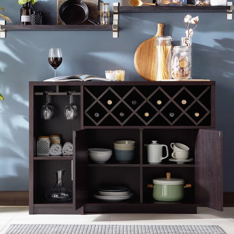 Furniture of America Leo Modern Brown 46-inch Multi-storage Buffet