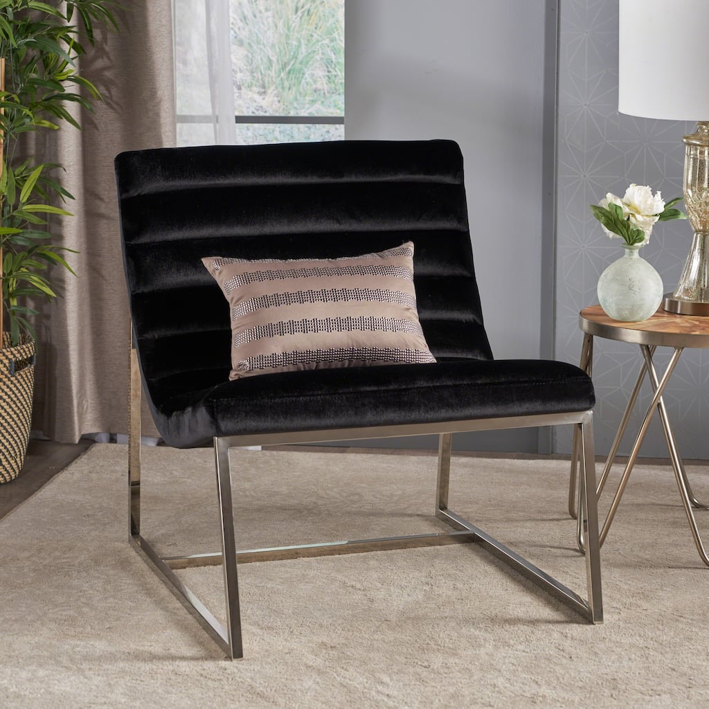 Raoul Parisian Modern Velvet Sofa Chair by Christopher Knight Home