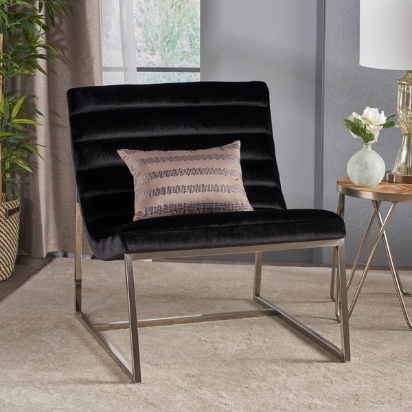 raoul parisian modern velvet sofa chair by christopher knight home