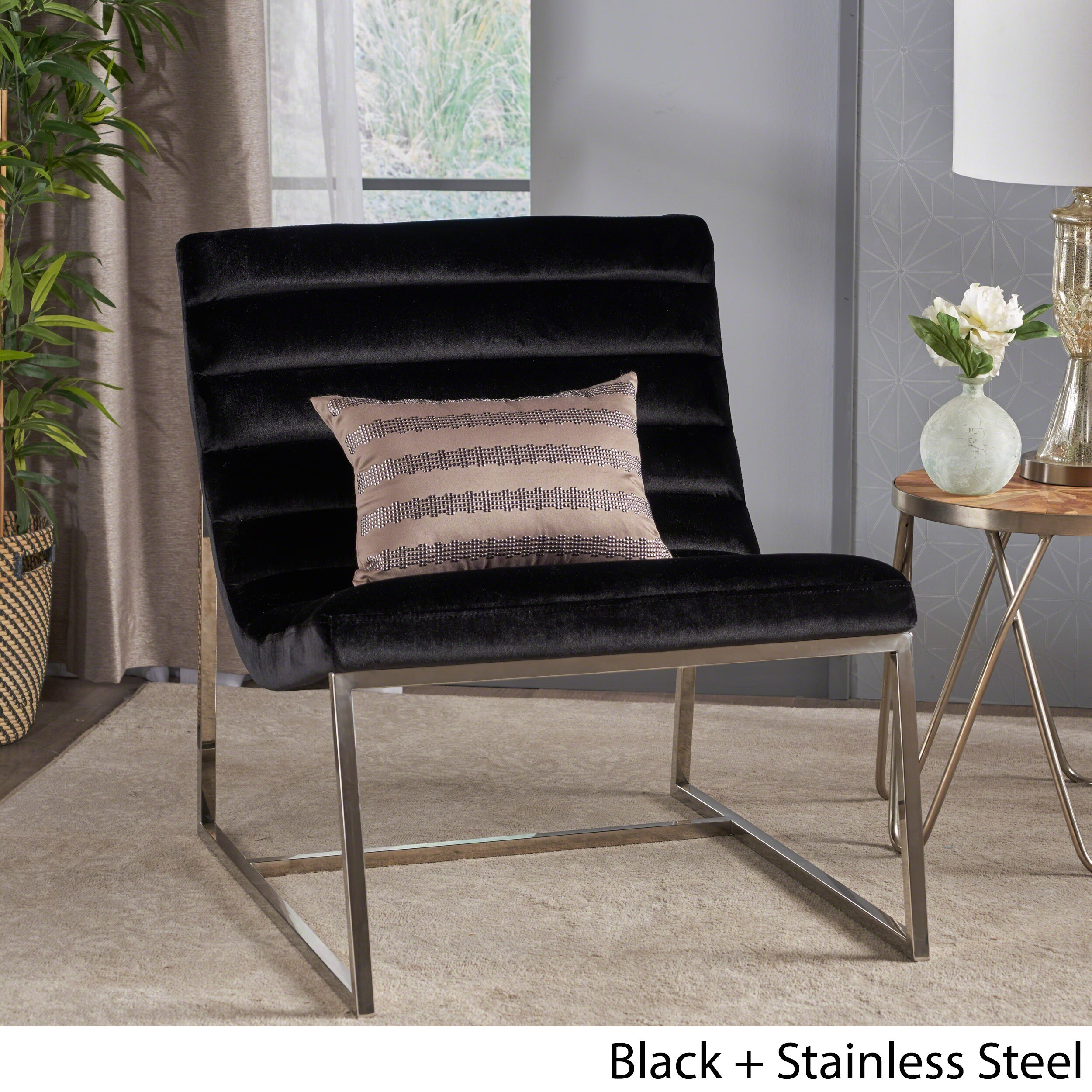 Raoul Parisian Modern Velvet Sofa Chair By Christopher Knight Home