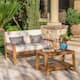 Option teak finish + beige