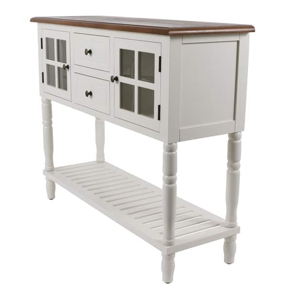 Gray D/écor Therapy FR8453 Taylor Four Drawer Console Table