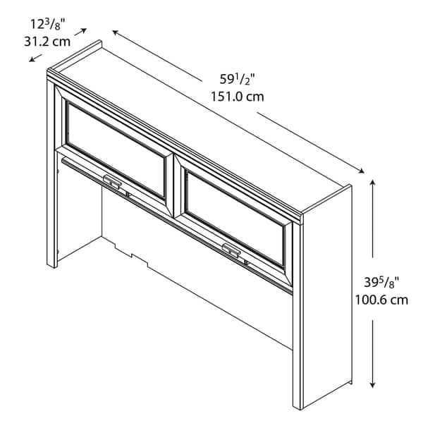 Shop Bush Furniture Tuxedo Hutch For L Shaped Desk Free Shipping