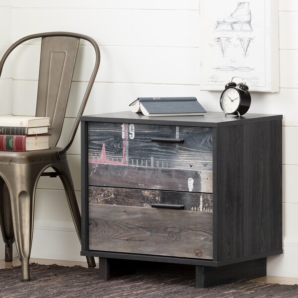 South Shore Fynn 2-Drawer Nightstand