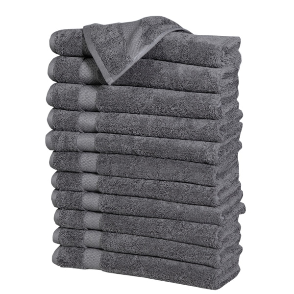 Fine Combed Cotton Hand Towels (12 Pack)