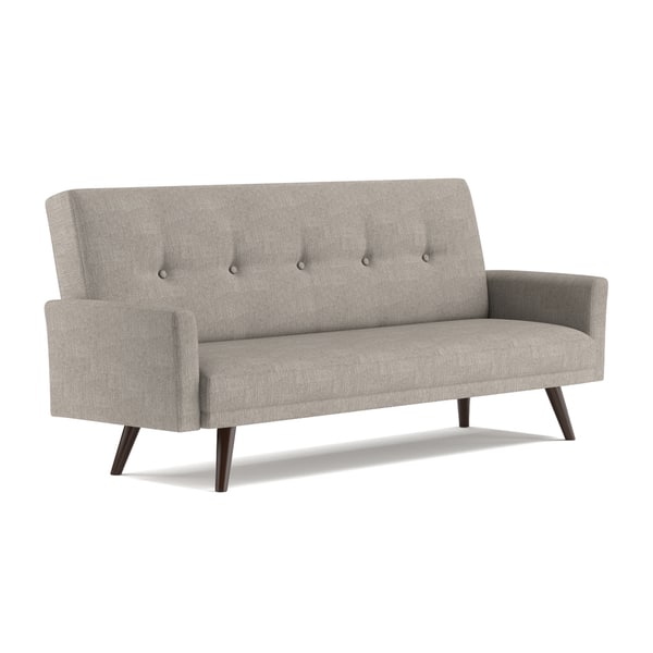 slide 2 of 5, Handy Living Mancos Click Clack Dove Grey Linen Futon Sleeper Sofa