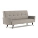 preview thumbnail 1 of 3, Handy Living Mancos Click Clack Dove Grey Linen Futon Sleeper Sofa