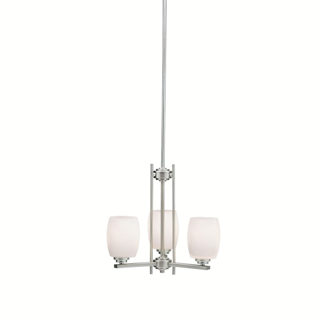Kichler Lighting Eileen Collection 3-light Brushed Nickel LED Mini Chandelier - Chandeliers For Bedrooms by Overstock.com