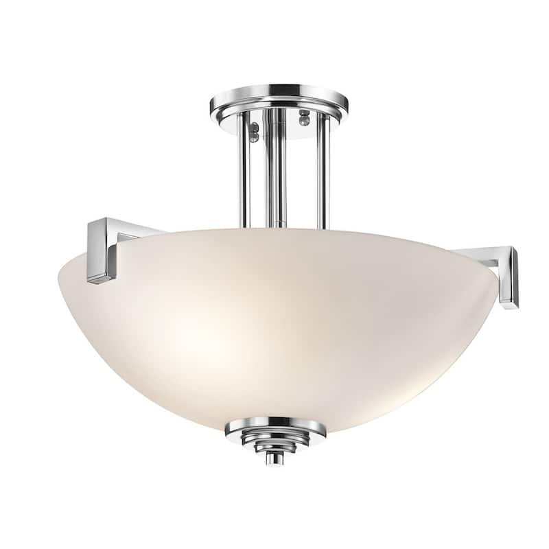 Kichler Lighting Eileen Collection 3-light Chrome LED Pendant/Semi-Flush Mount