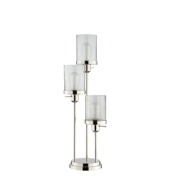 Catalina Lighting Marcella 20590-001 Polished Nickel Glass LED Buffet Lamp