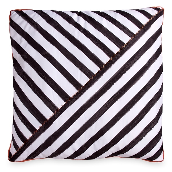 Scribble Striped 26-Inch Square Decorative Throw Pillow