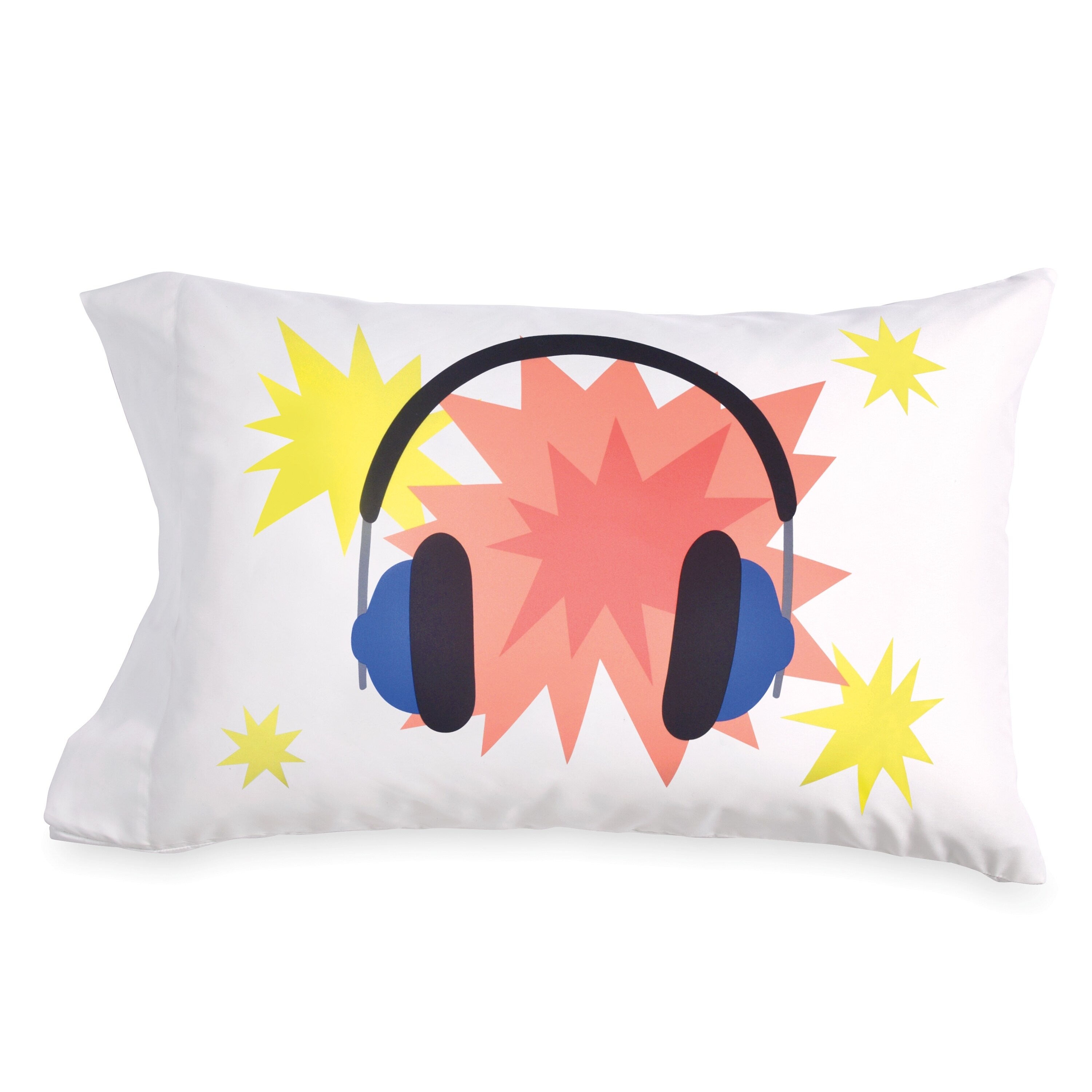 Shop Scribble Headphones Standard Pillowcase Free Shipping On