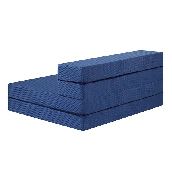 Shop Sleeplanner 4 Inch Tri Fold Memory Foam Mattress Sofa Bed