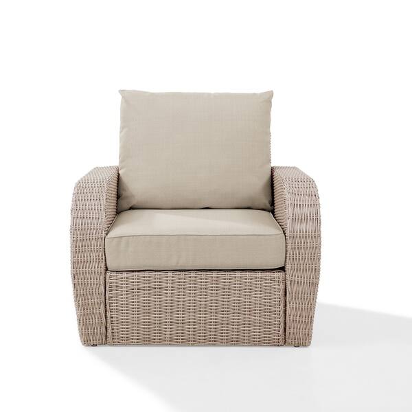 Shop St Augustine Outdoor Wicker Loveseat In Weathered White With