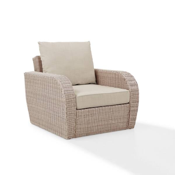 Shop St Augustine Outdoor Wicker Loveseat In Weathered White With