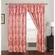 preview thumbnail 9 of 8, Vernon Damask Jacquard 84 inch Rod Pocket Single Curtain Panel with Attached 18 inch Valance - 54 x 84 in. - 54 x 84 in.