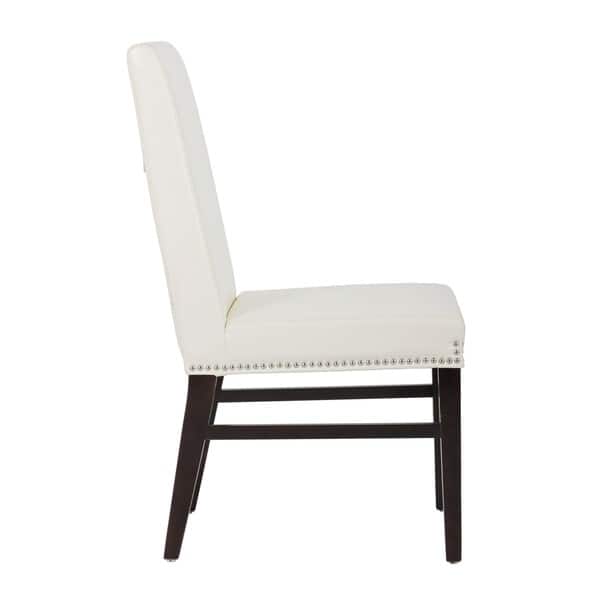 5west Brooke Upholstered Nailhead Side Chairs Set Of 2 Medium Overstock 19842843