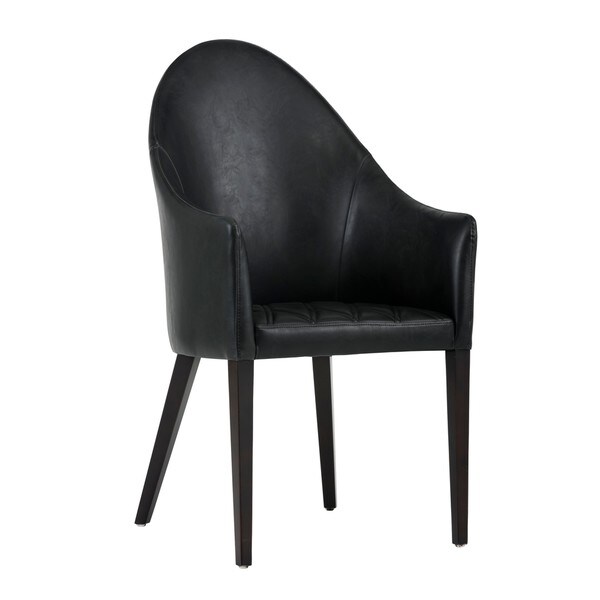 5West Levi Espresso Upholstered Arm Chair - Medium