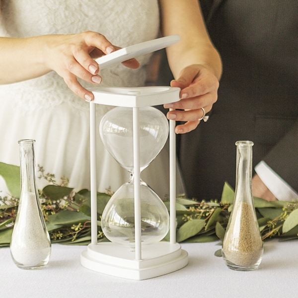 hourglass sand ceremony set
