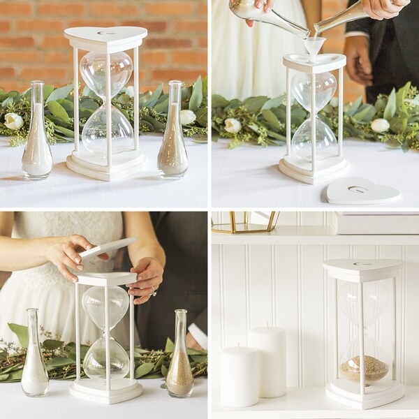hourglass sand ceremony set