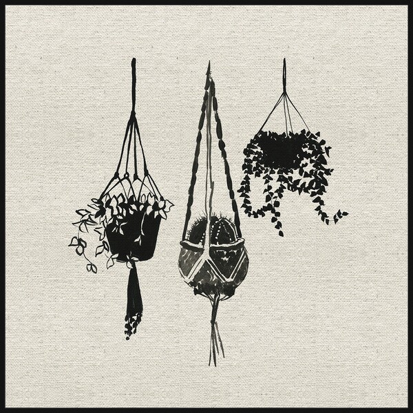 Marmont Hill - Handmade Plants in the Air Floater Framed Print on Canvas