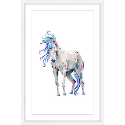 Marmont Hill - Handmade White Unicorn Framed Print