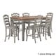 preview thumbnail 12 of 14, Elena Antique Grey Extendable Counter Height Dining Set - French Ladder Back by iNSPIRE Q Classic