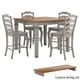 preview thumbnail 11 of 14, Elena Antique Grey Extendable Counter Height Dining Set - French Ladder Back by iNSPIRE Q Classic