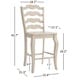 preview thumbnail 13 of 14, Elena Antique Grey Extendable Counter Height Dining Set - French Ladder Back by iNSPIRE Q Classic