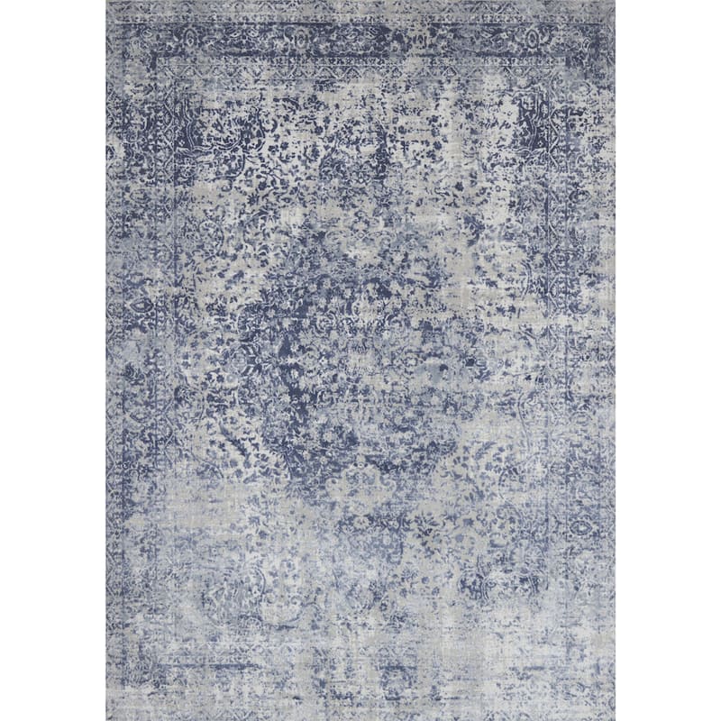 Alexander Home Mason Distressed Traditional Blue Persian Rug