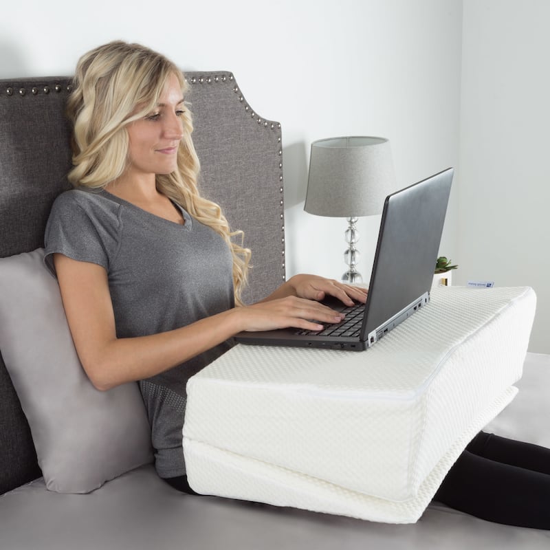 Windsor Home Memory Foam Folding Wedge Pillow with Rayon from Bamboo Fiber Cover - Medium-Firm