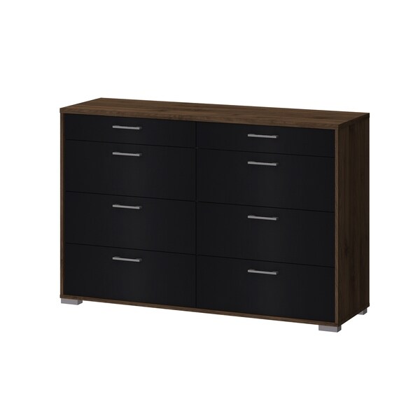 Clay Alder Home Mendota Walnut Frame And Black 8 Drawer Double Clay Alder Home Mendota Walnut Frame And Black 8 Drawer Double Dresser
