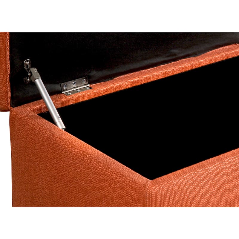 Sole Secret Diamond Tufted CAN PUMPKIN Linen Storage Bench