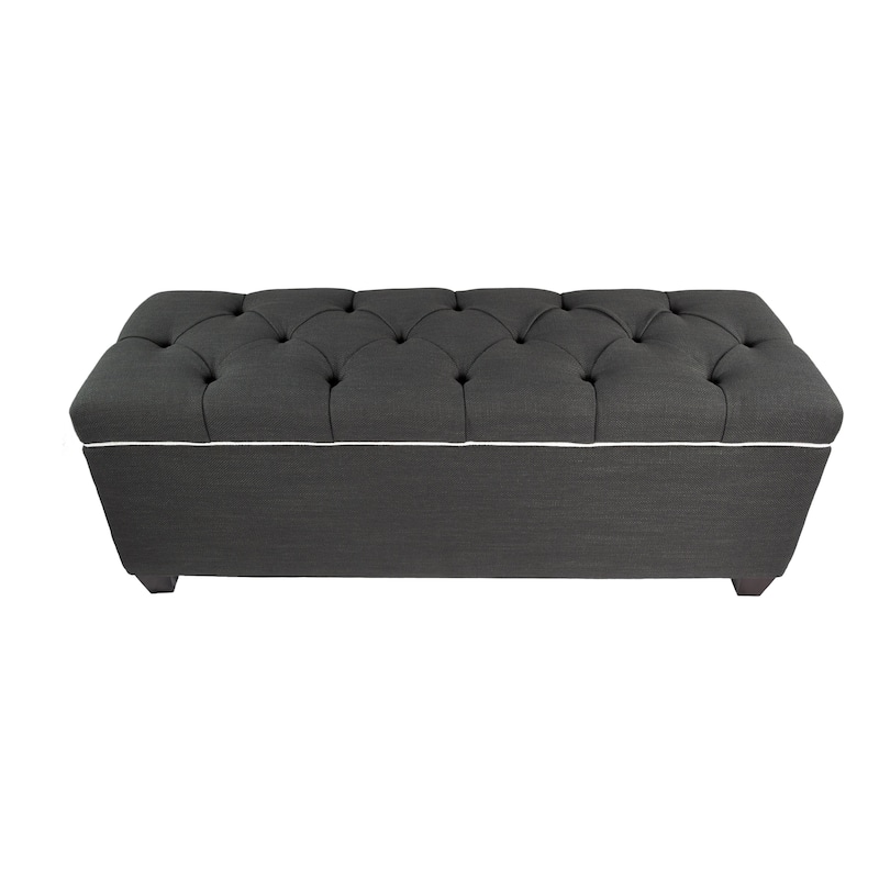 Sole Secret Diamond Tufted LOFT Linen Storage Bench