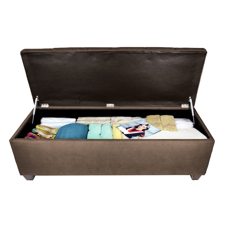 Sole Secret Diamond Tufted OBSESSION Linen Storage Bench
