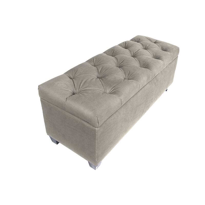 Sole Secret Diamond Tufted OBSESSION Linen Storage Bench