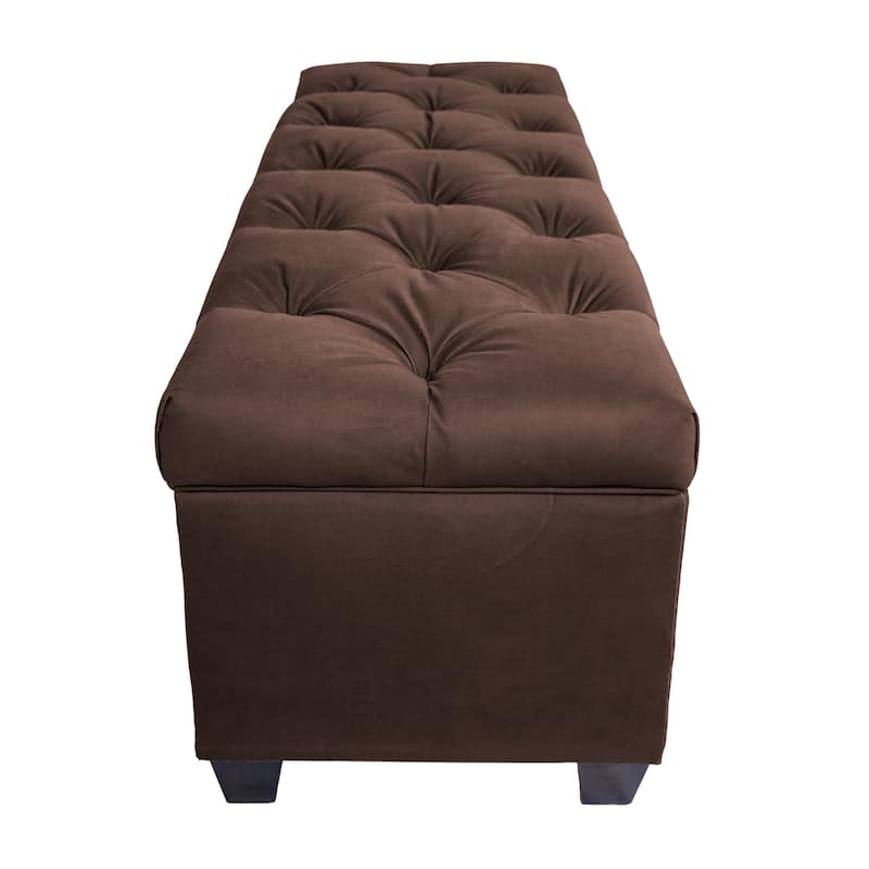 Sole Secret Diamond Tufted OBSESSION Linen Storage Bench