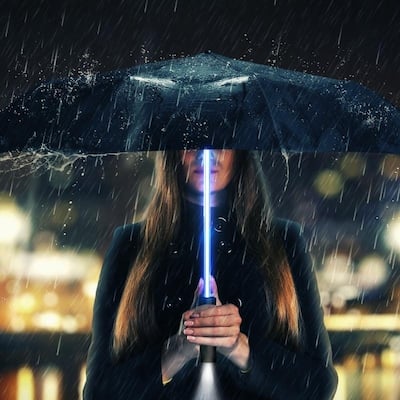 LED Flashlight Umbrella Light Up the Night with 3 different colors