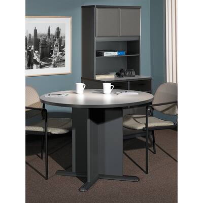 Table Bush Round Table Bush Business Series A & C 42 Inch Round Conference Table in Slate ...