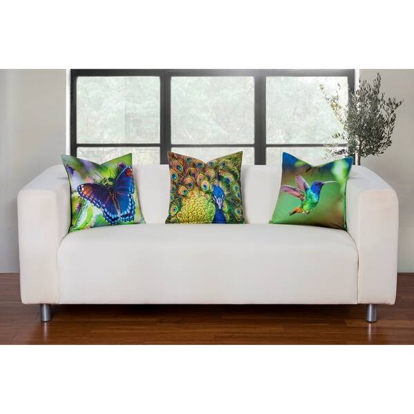 Shop Siscovers Vibrant 3 Piece Humming Bird Peacock And Butterfly