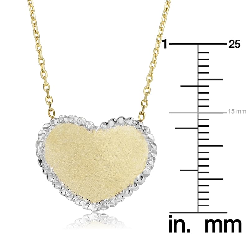 Fremada 14k Two-tone Gold Heart Necklace (18 inch)