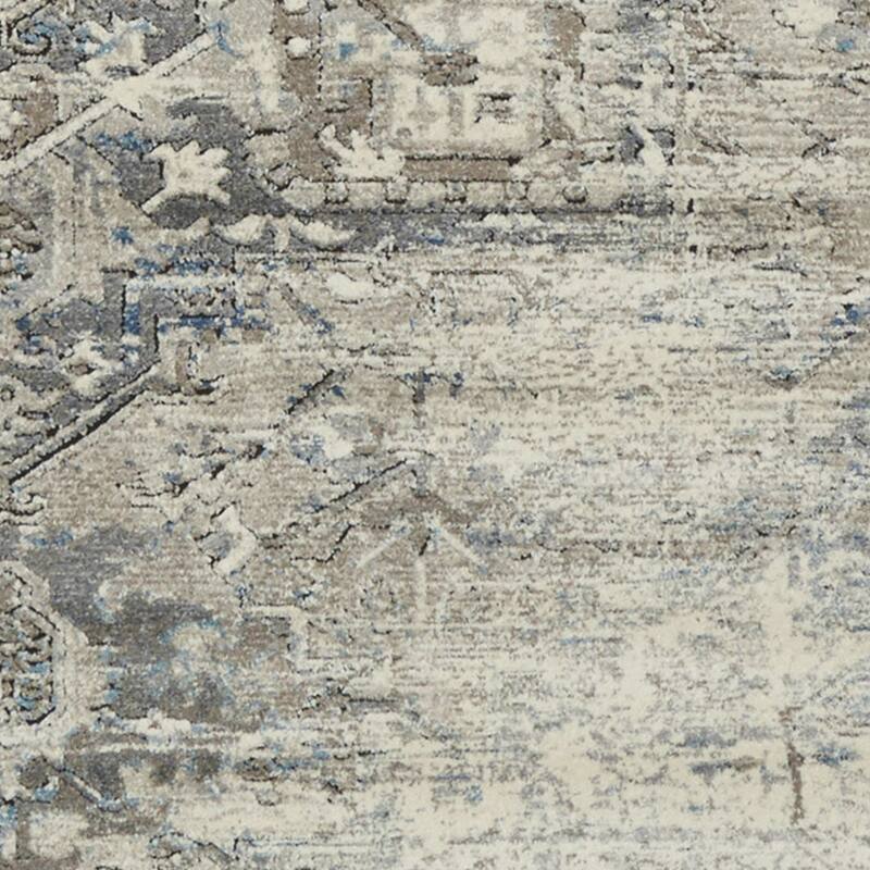 Alexander Home Carissa Distressed Taupe/Ivory Medallion Area Rug
