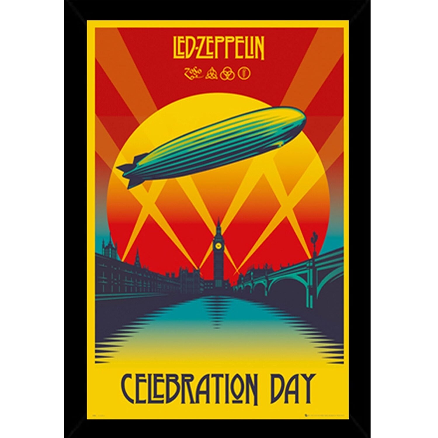 Led Zeppelin Celebration Day Poster With Choice of Frame (24x36