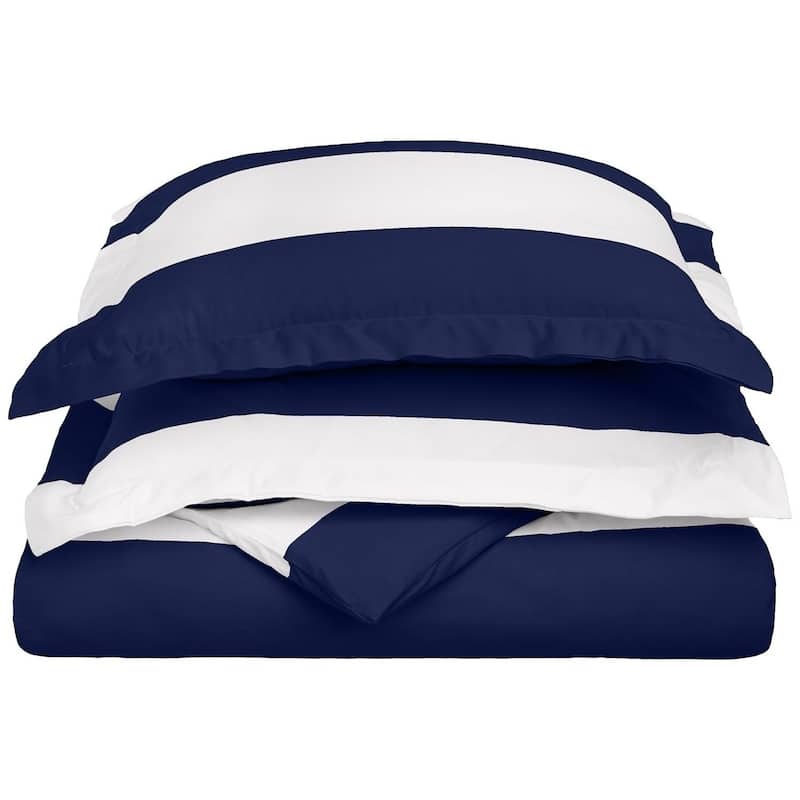 Kotter Home 600 Thread Count Monaco Stripe Cotton Duvet Cover