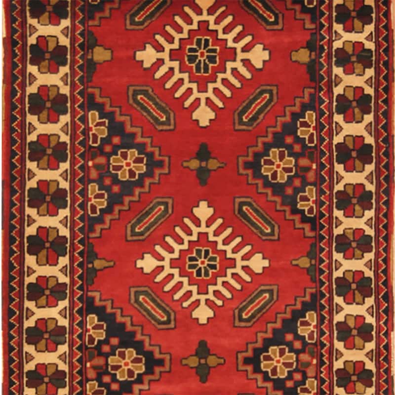 Handmade One-of-a-Kind Kargahi Wool Runner (Afghanistan) - 2'8 x 12'1