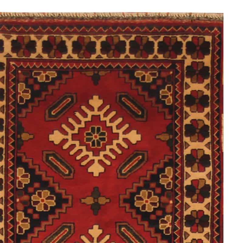 Handmade One-of-a-Kind Kargahi Wool Runner (Afghanistan) - 2'8 x 12'1