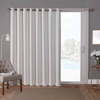 ATI Home Sateen Blackout Solid Grommet Top Wide Patio Curtain Panel 84" in Linen (As Is Item)
